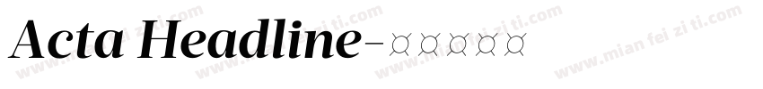 Acta Headline字体转换